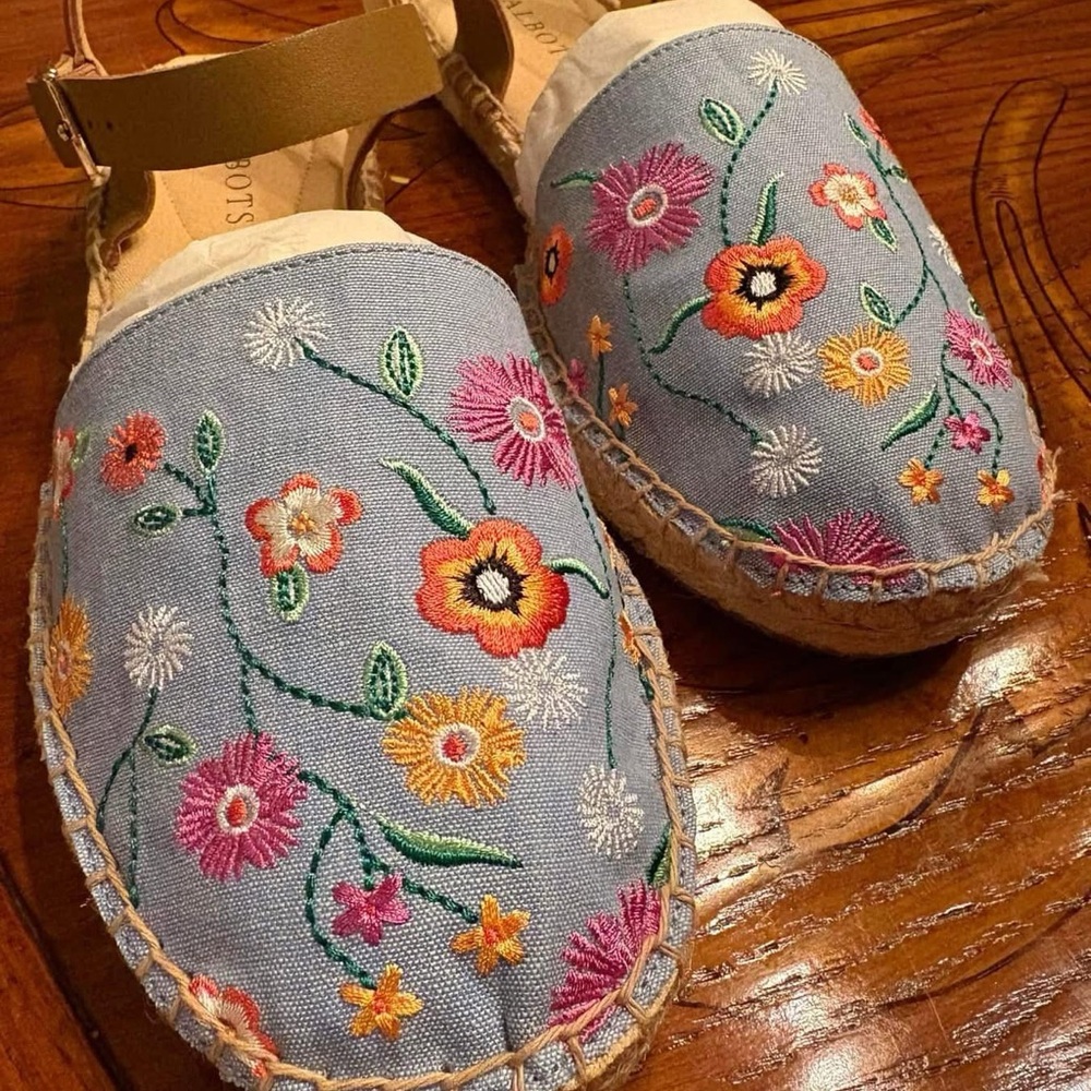Talbots Size 8 Light Chambray Izzy Sandals-NEW - Picture 3 of 8
